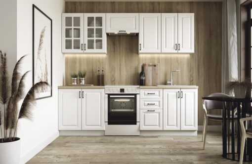 Kitchen furniture set ELIZABETH 240 white matte MDF