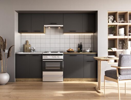 Kitchen furniture set DARIA 240 oak/ anthracite