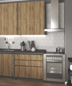 Kitchen furniture set IDEA 180 anthracite / craft oak