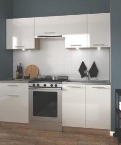 Kitchen furniture set MARIJA 200 white gloss