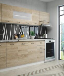 Kitchen furniture set PERLA 260 sonoma oak/ white