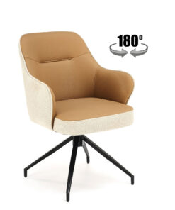 K527 brown metal chair with rotation function