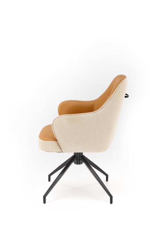 K527 brown metal chair with rotation function - Image 4