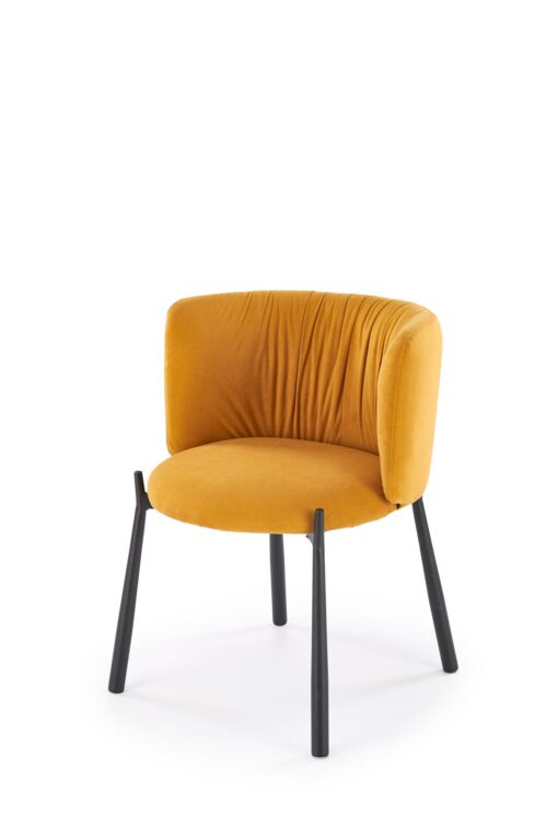 Mustard colored metal chair K531