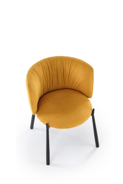 Mustard colored metal chair K531 — изображение 6