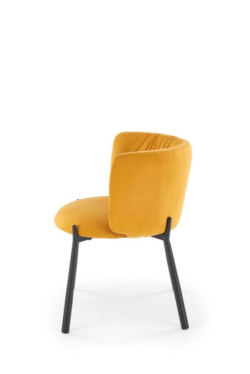 Mustard colored metal chair K531 — изображение 3