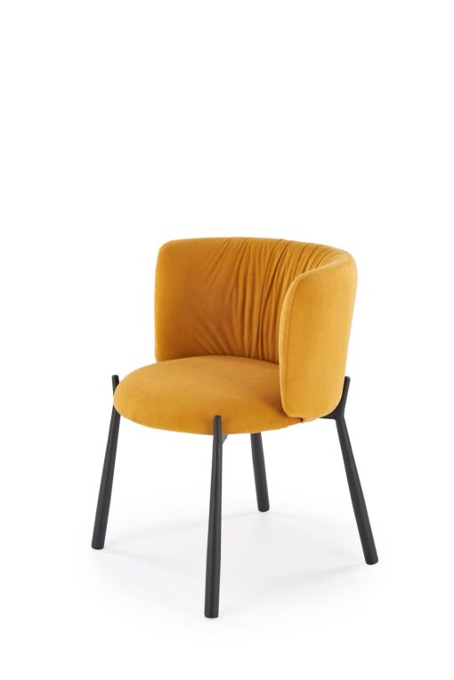 Mustard colored metal chair K531 — изображение 2