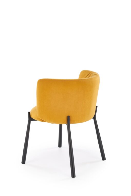 Mustard colored metal chair K531 — изображение 4