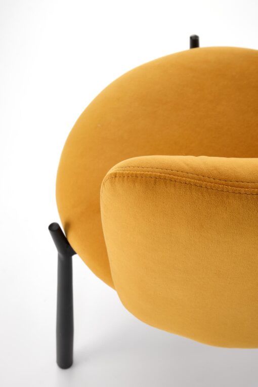 Mustard colored metal chair K531 — изображение 9