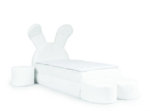 Exclusive Bunny-Shaped Bed with night table and with pouf, 100x200 - Image 4