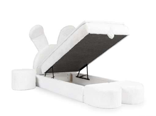 Exclusive Bunny-Shaped Bed with night table and with pouf, 100x200 - Image 6