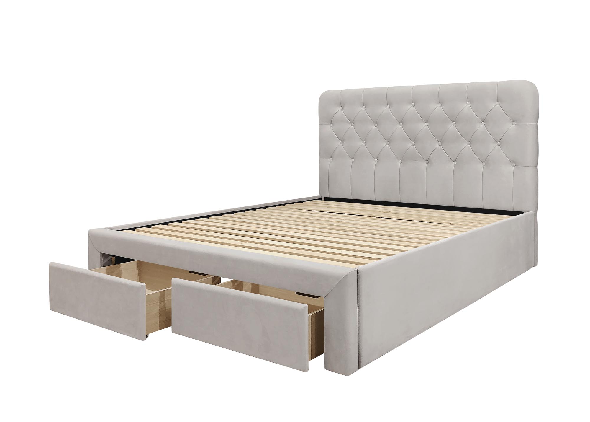 MARISOL 160 bed with drawers, beige - Image 3