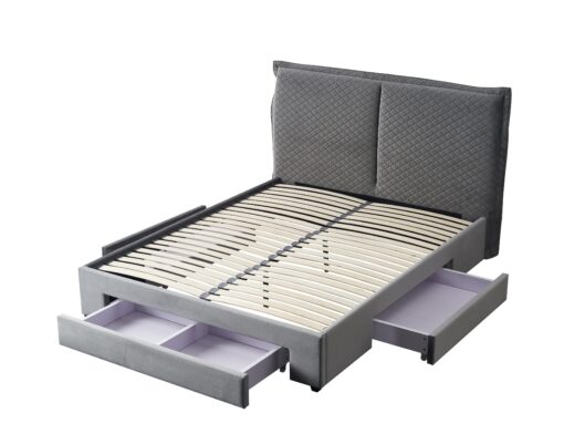 BECKY 160 bed, light grey - Image 4