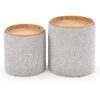 AVIKO pouf light gray
