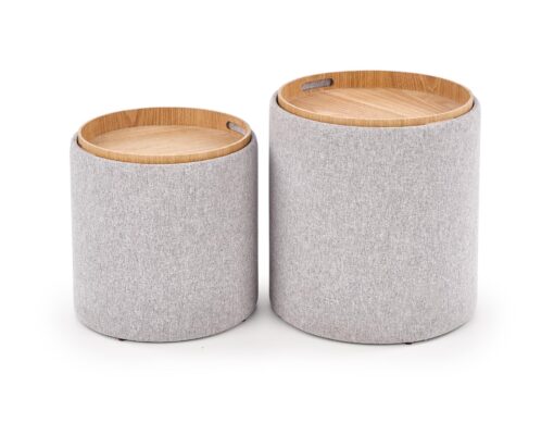 AVIKO pouf light gray