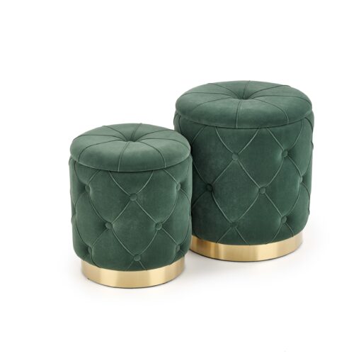 POLLY pouf dark green