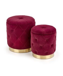 POLLY pouf dark red