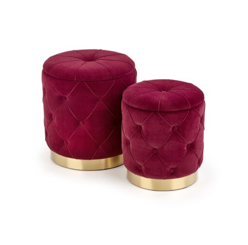 POLLY pouf dark red