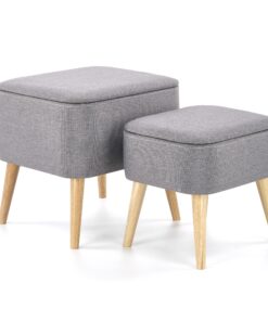 PULA grey pouf container
