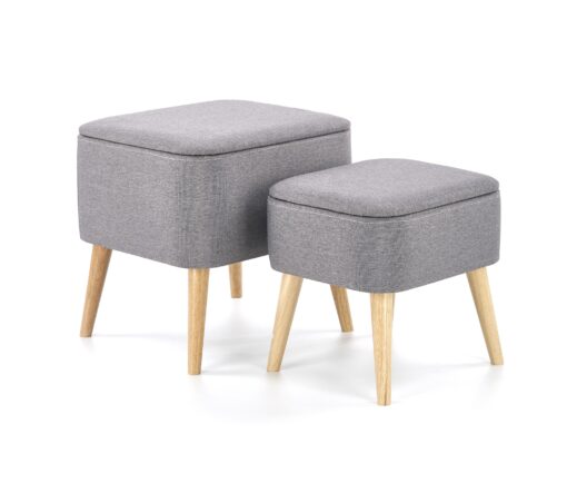 PULA grey pouf container