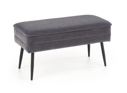 VELVA grey/black bench container