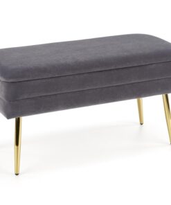 VELVA grey/gold bench container