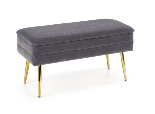 VELVA grey/gold bench container