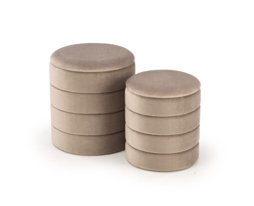 PACHO beige pouf with storage box