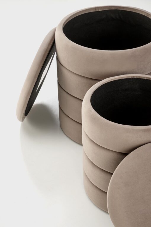 PACHO beige pouf with storage box — изображение 3