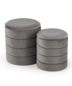 PACHO grey pouf with storage box