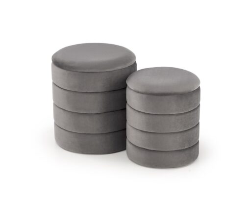 PACHO grey pouf with storage box