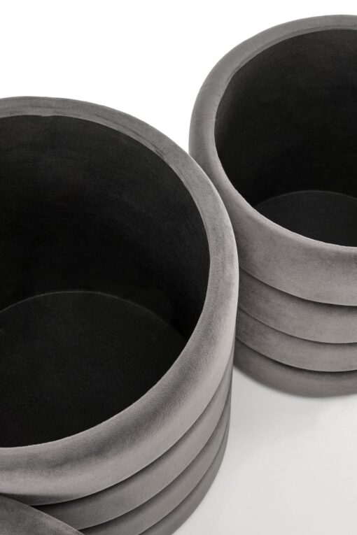PACHO grey pouf with storage box — изображение 4