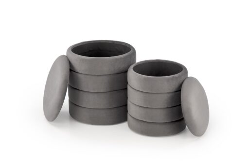 PACHO grey pouf with storage box — изображение 6