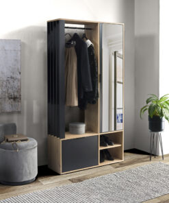 MILO clothes rack artisan oak / black colored