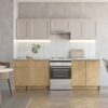 Kitchen furniture set WENDY 240 cremona oak / cashmere